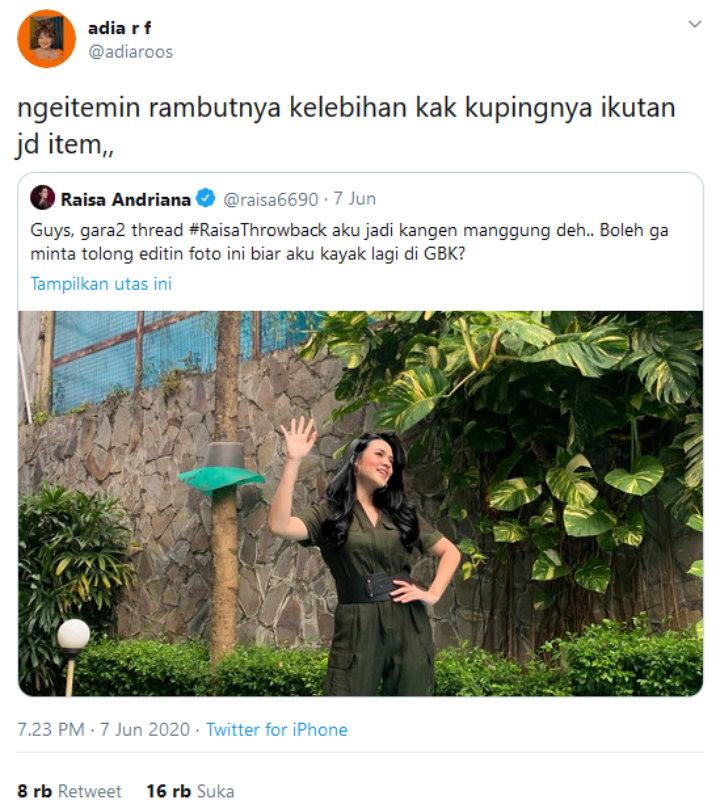 Raisa Minta Editin Foto di GBK Jadi Trending, \'Telinga Hitam\' Jadi Sorotan
