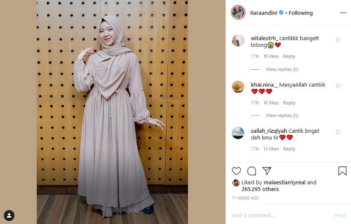 Potret Adem Tiara Idol Kenakan Hijab, Panen Pujian Netizen: Cantiknya Nggak Ngebosenin!