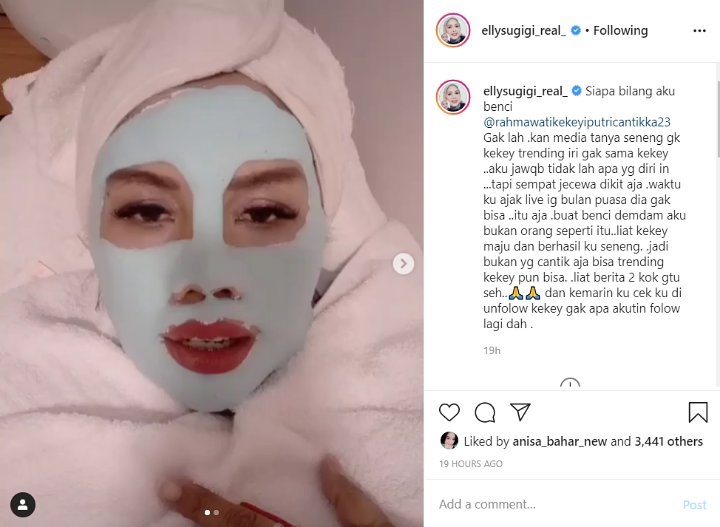 Ngaku Tak Benci Kekeyi, Kalimat \'Sindiran\' Ely Sugigi Malah Pancing Emosi Netizen