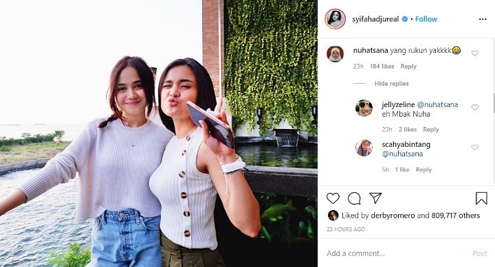 Syifa Hadju Pamer Foto Bareng Michelle Ziudith, Netizen: Yang Rukun Ya!