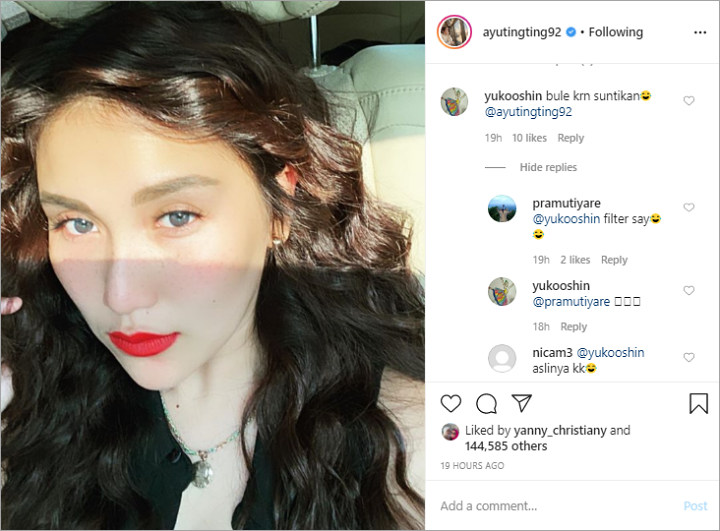 Ayu Ting Ting Dandan Cantik Mirip Bule, Bibir Merah Tuai Komentar Sinis