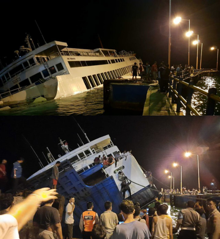 Hendak Bersandar di Pelabuhan Bali, Kapal Feri Dharma Rucitra III Mendadak Oleng dan Tenggelam