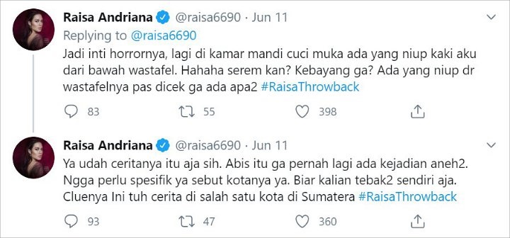 Horor, Raisa Ungkap Pernah Diganggu Makhluk Halus Saat Manggung di Sumatera