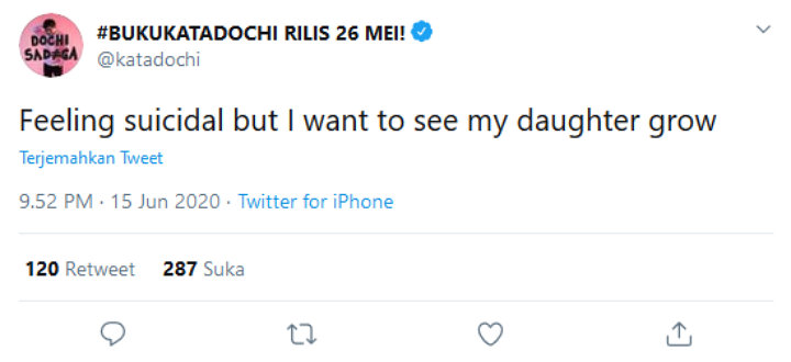 Dochi Pee Wee Gaskins Bikin Heboh Usai Tulis Cuitan Ingin Bunuh Diri
