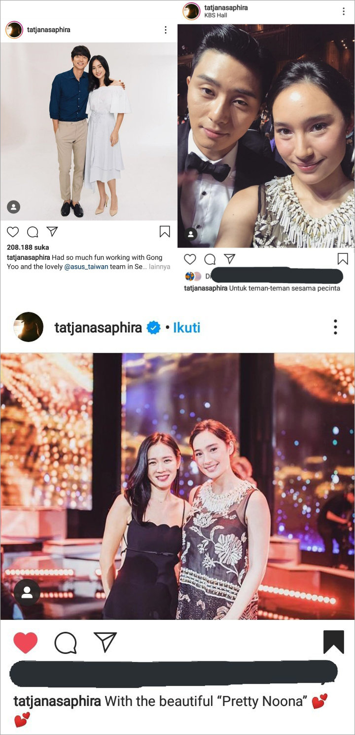 Tatjana Saphira Jadi Perbincangan Karena Fotonya Bareng Aktor dan Aktris Korea Ternama