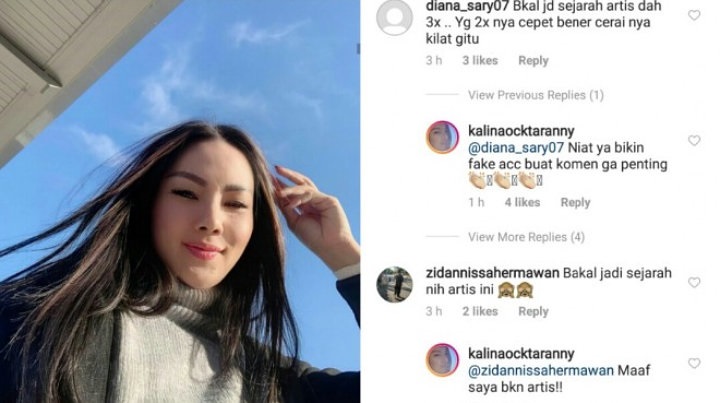 Dicap Pecahkan Rekor Perceraian Tercepat, Begini Reaksi Kalina Oktarani