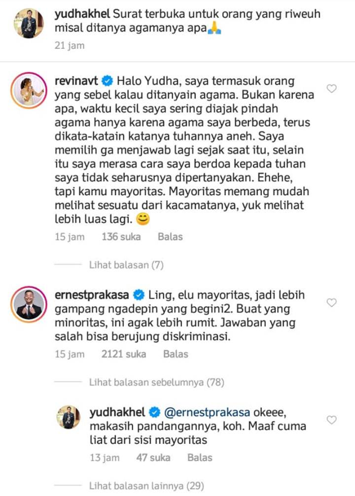 Yudha Kheling Sindir Orang yang Tak Suka Ditanya Soal Agama