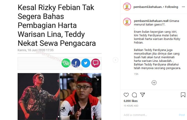 Netizen Sindir Teddy