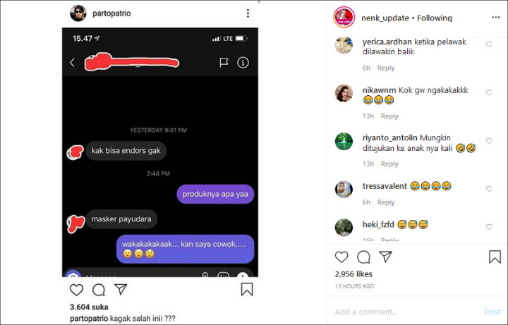 Tawaran Endorse Buat Parto