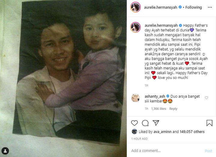 Ucapan Hari Ayah Aurel Hermansyah Untuk Anang