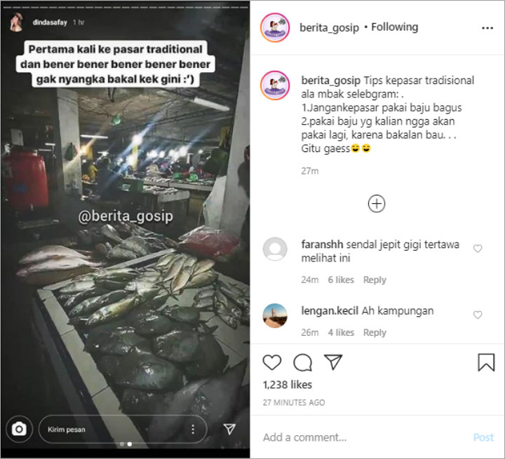 Pertama Kali ke Pasar Tradisional, Dinda Safay Nyesel Pakai Baju Bagus