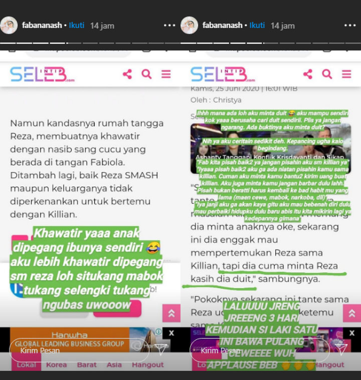Fabiola Bongkar Perselingkuhan Reza SM