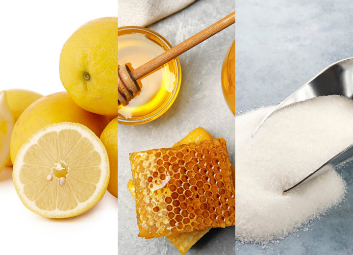 Scrub Lemon, Madu, Gula