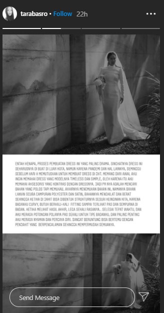 Tara Basro Ungkap Drama Di Balik Gaun Pengantin Yang Membuatnya Tampil Memukau