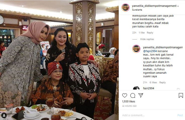 Reaksi Yan Vellia Saat Dicurhati Fans