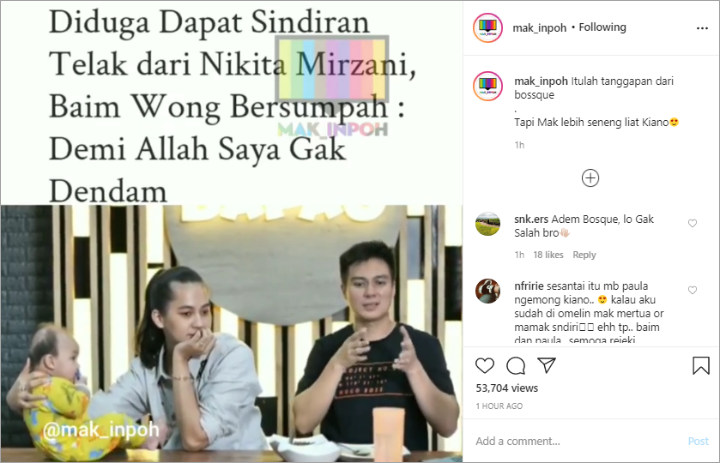 Baim Wong Tak Mau Ambil Pusing dengan Ancaman Nikita Mirzani
