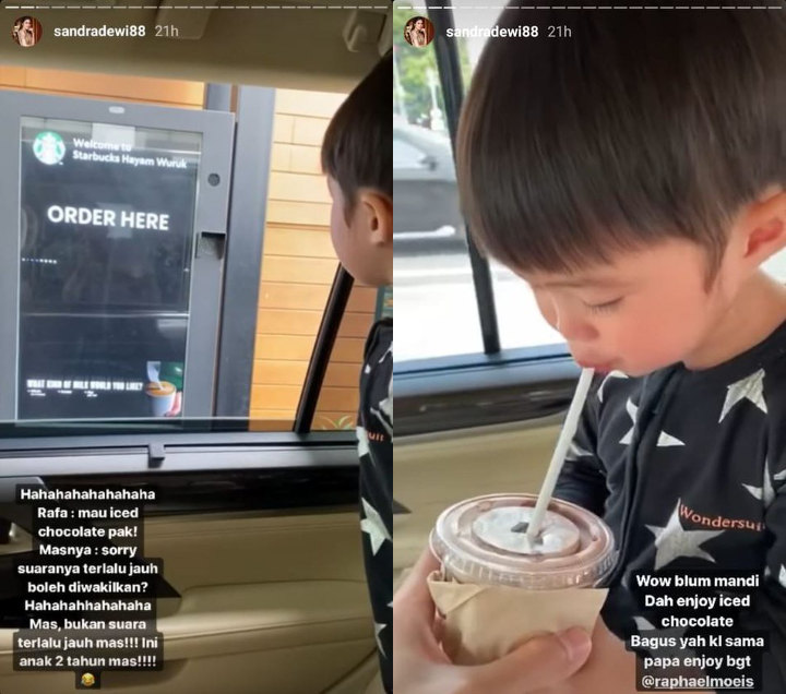 Sandra Dewi Kesal Hingga Ingin \'Pites\' Raphael Gara-gara Jajan Es Coklat