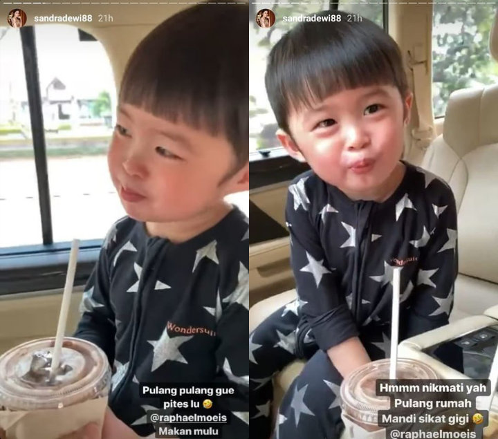 Sandra Dewi Kesal Hingga Ingin \'Pites\' Raphael Gara-gara Jajan Es Coklat