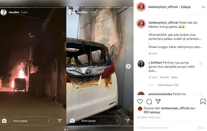 Via Vallen Panik Mobil Alphard Dibakar Orang