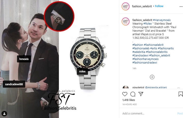 Jam Tangan Suami Sandra Dewi