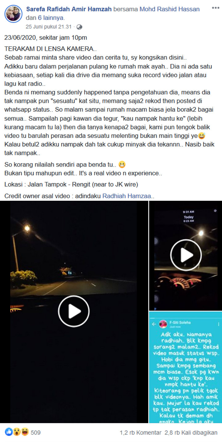 Bikin Merinding, Pengemudi Ini Dikejutkan dengan Penampakan Pocong Melompat