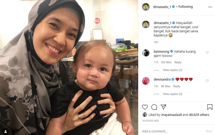 Dhini Aminarti Gendong Kiano