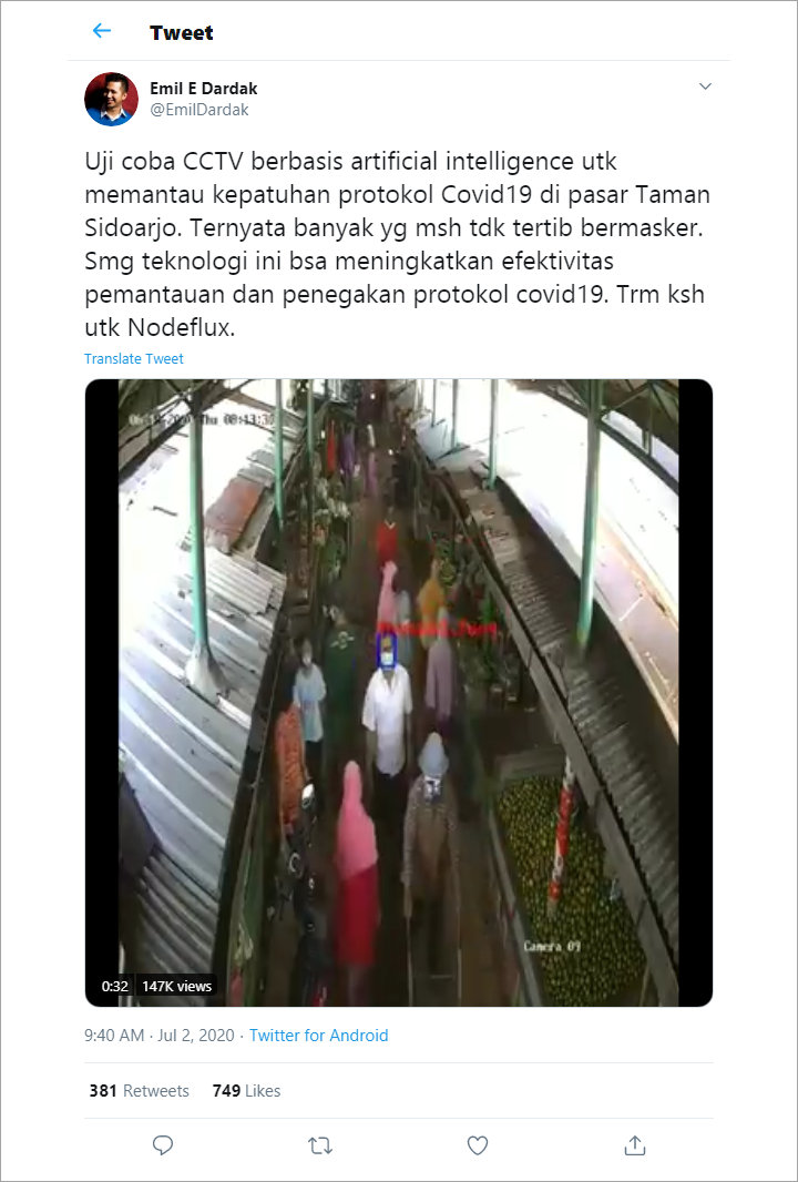 Uji Coba CCTV AI Jatim