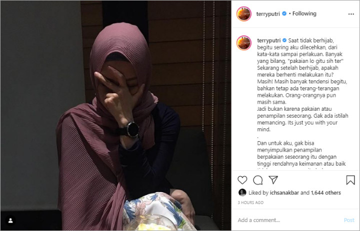 Terry Putri Akui Tetap Alami Pelecehan Meski Sudah Berhijab