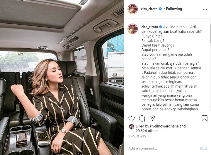 Cita Citata Menahan Tangis Saat Kabarkan Putus dari Kekasih Bule, Rencana Nikah Batal