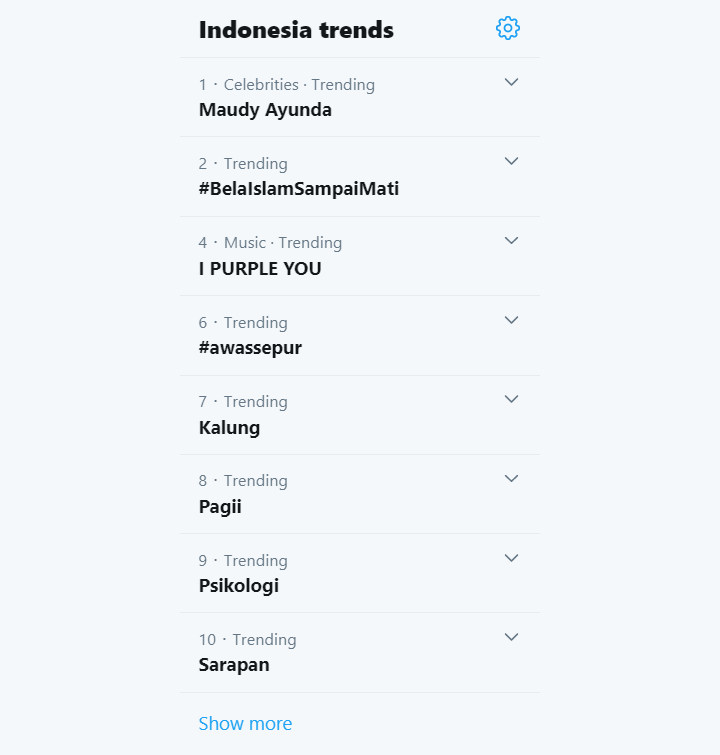 Trending Maudy Ayunda