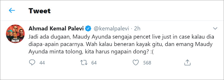 Reaksi Kemal Palevi