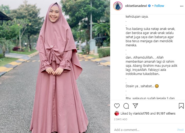Oki Setiana Dewi Banjir Doa Saat Ungkap Sedang Hamil Anak Keempat