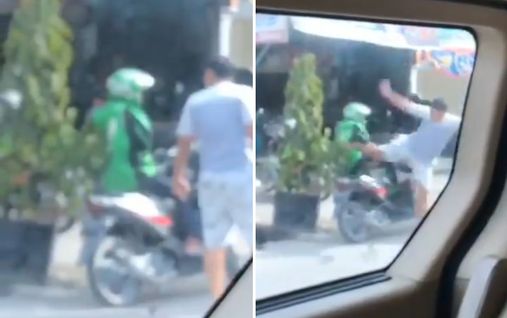 Viral Driver Ojol Ditendang Pengemudi Mobil Sampai Terjungkal, Diduga Tak Terima Diklakson