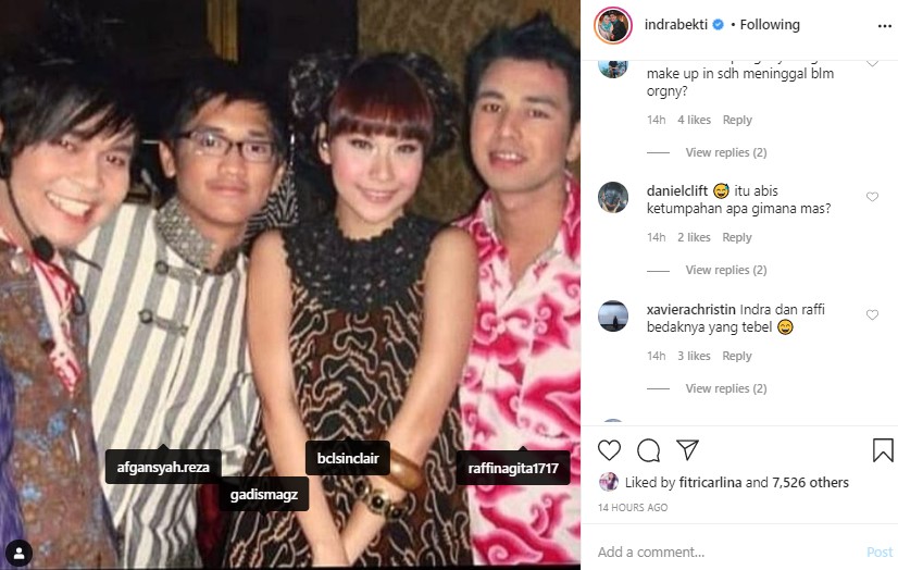 Bedak Kelewat Tebal Di Potret Lawas Indra Bekti dan Raffi Ahmad Bikin Ngakak