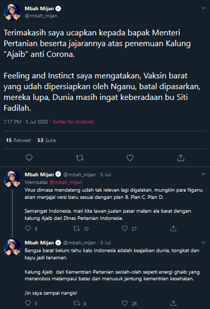 Mbah Mijan Soroti Kalung Antivirus Corona Kementan, Ungkap Jin Miliknya Sampai Menangis