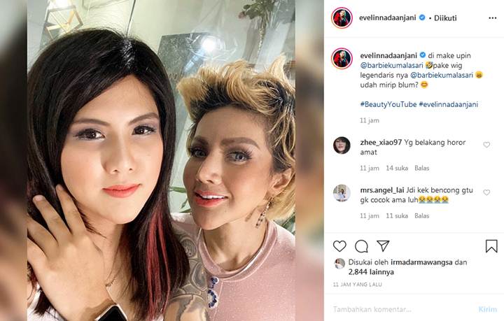 Evelin Nada Anjani Didandani dan Pinjam Wig Barbie Kumalasari