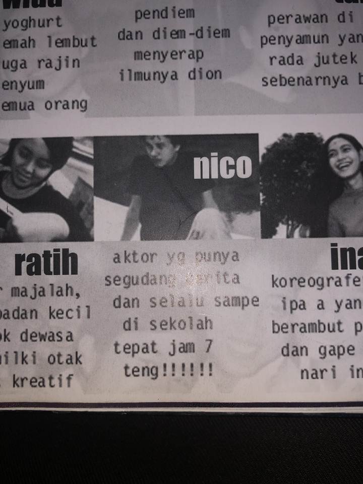 Nicholas Saputra Jadi Trending Twitter Usai Foto di Buku Tahunan SMA Jadi Viral