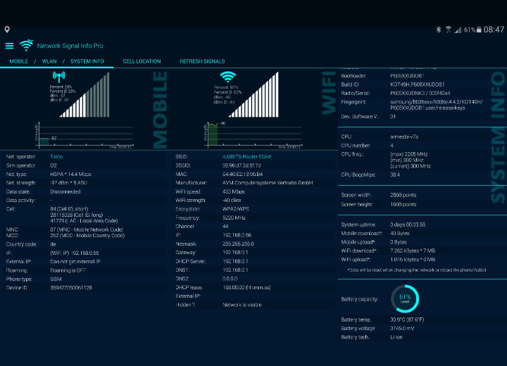Network Signal Info