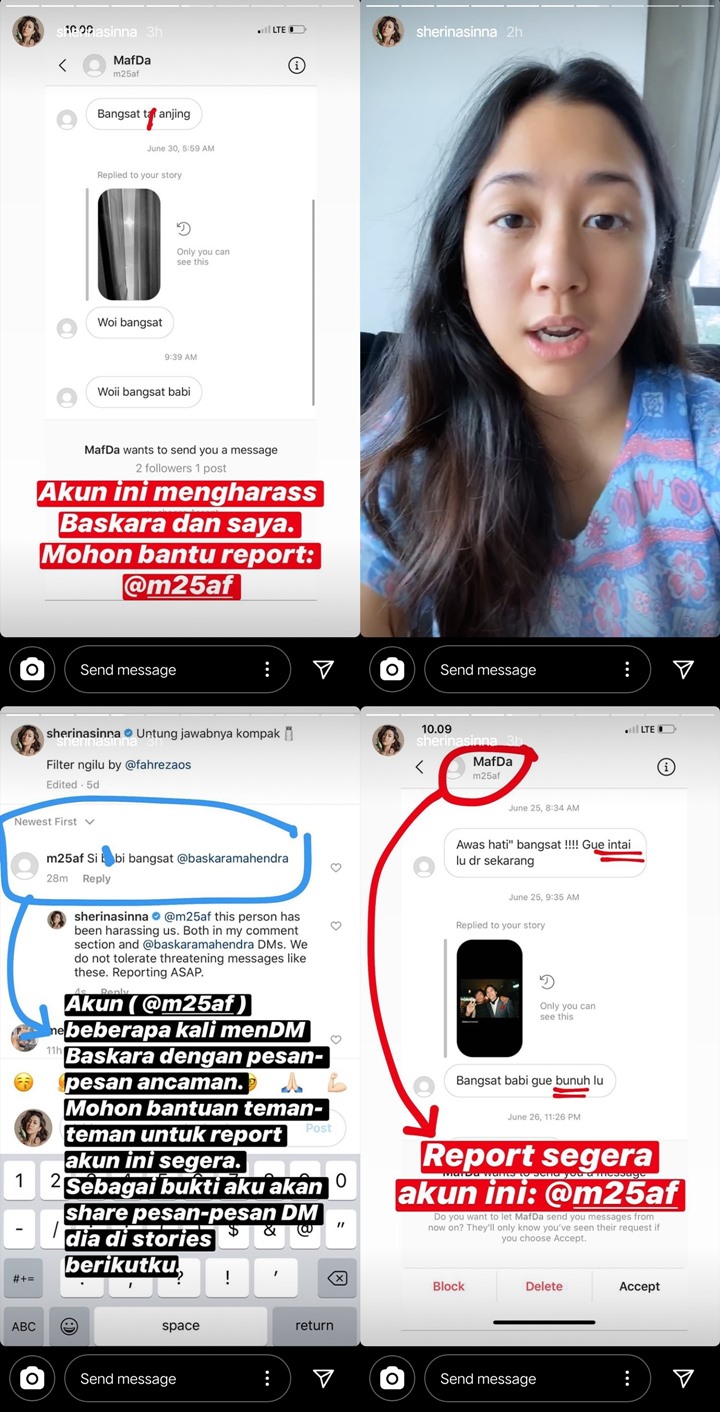 Sherina Geram Tahu Baskara Mahendra Dapat Ancaman Pembunuhan, Minta Bantuan Netizen