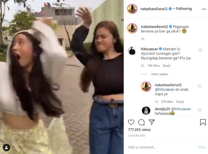 Natasha Wilona Dijorokin Felicya Angelista, Komentar Caesar Hito Disebut Jahat