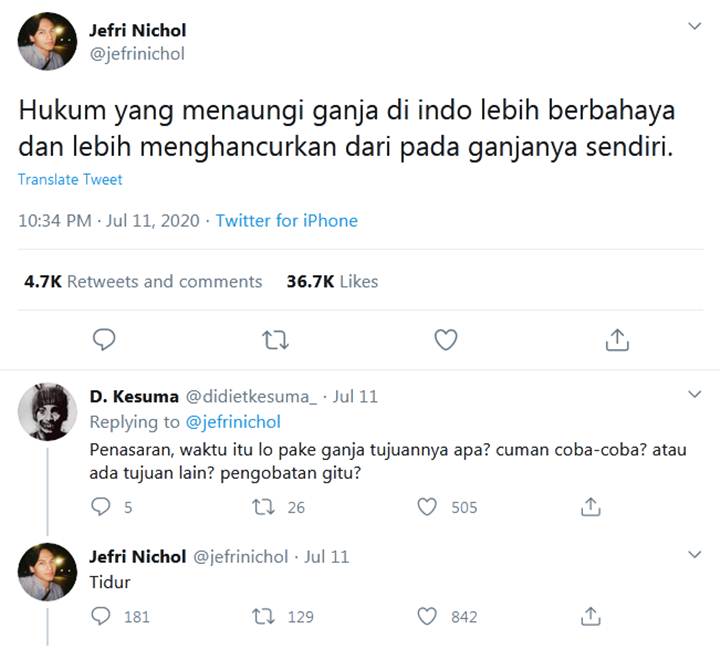 Alasan Jefri Nichol Jadi Pengguna