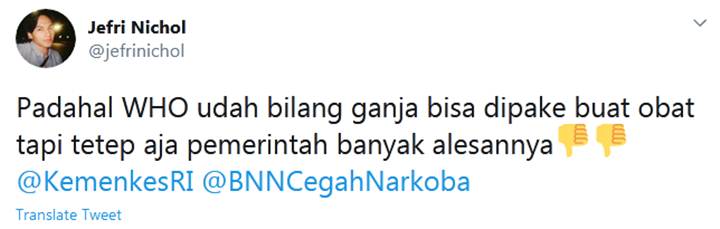 Alasan Jefri Nichol Jadi Pengguna Ganja