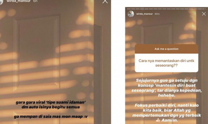 Reaksi Wirda Mansur