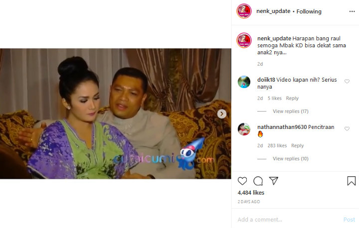 KD Nangis Dihibur Raul