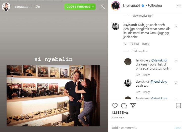 Kriss Hatta Beri Dukungan Untuk Hana Hanifah, Malah Disindir Lagi Dongkrak Ketenaran