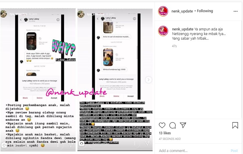 Ajari Anak Main Basket Dicibir Tiru Sandra Dewi, Tya Ariestya Jawab Begini
