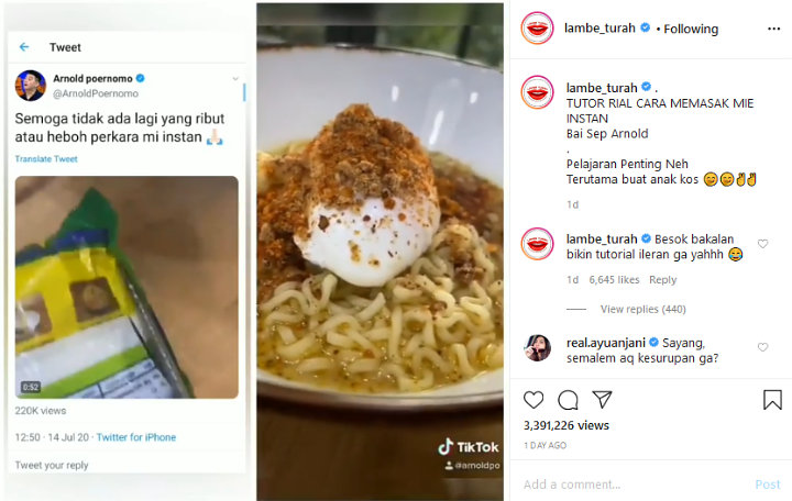 Chef Arnold Bikin Tutorial Masak Mi Instan Bikin Geger, \'Pernikahan\' Prilly-Reza Rahadian Terinspirasi Fanfic EXO-Topik Pagi
