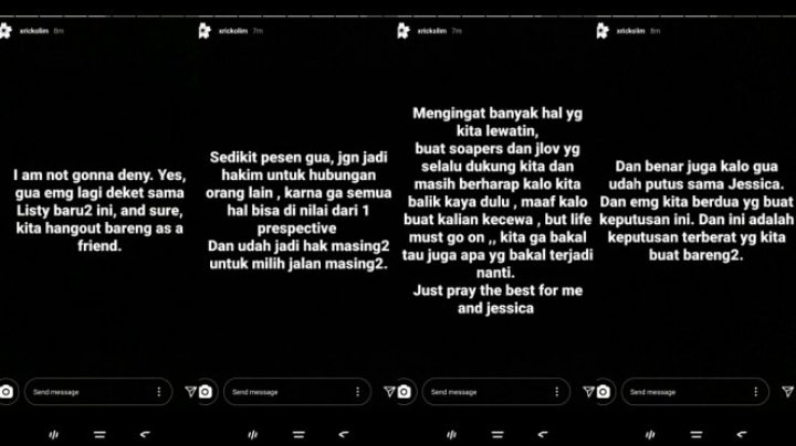 Klarifikasi Ericko Lim