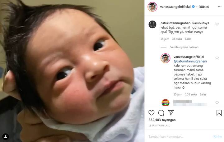 Bayinya Punya Rambut Lebat, Vanessa Angel Bocorkan Rajin Konsumsi ini