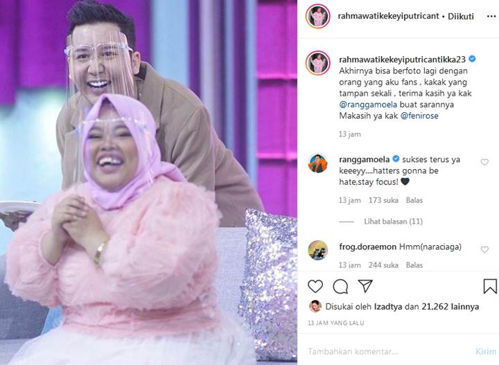Rahmawati Kekeyi Dapat Dukungan dari Rangga Moela